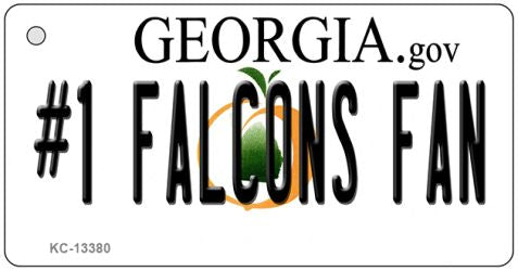 Number 1 Falcons Fan Novelty Metal Key Chain KC-13380