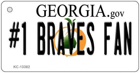 Number 1 Braves Fan Novelty Metal Key Chain KC-13382