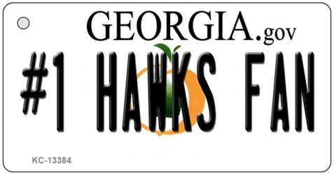 Number 1 Hawks Fan Novelty Metal Key Chain KC-13384