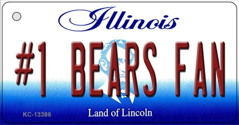 Number 1 Bears Fan Novelty Metal Key Chain KC-13386