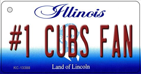 Number 1 Cubs Fan Novelty Metal Key Chain KC-13388