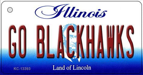 Go Blackhawks Novelty Metal Key Chain KC-13393