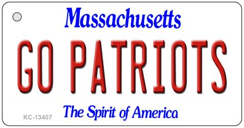 Go Patriots Novelty Metal Key Chain KC-13407