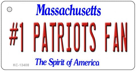 Number 1 Patriots Fan Novelty Metal Key Chain KC-13408