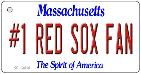 Number 1 Red Sox Fan Novelty Metal Key Chain KC-13410