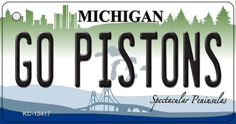 Go Pistons Novelty Metal Key Chain KC-134117