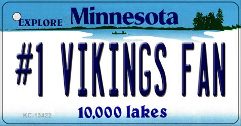 Number 1 Vikings Fan Novelty Metal Key Chain KC-13422