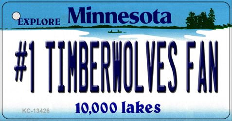 Number 1 Timberwolves Fan Novelty Metal Key Chain KC-13426