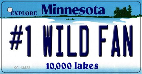 Number 1 Wild Fan Novelty Metal Key Chain KC-13428