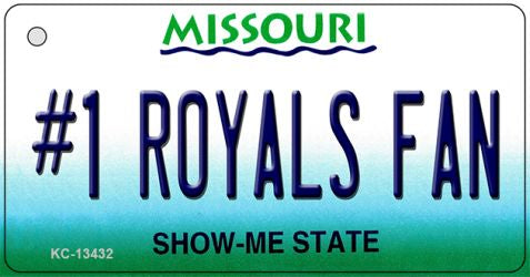 Number 1 Royals Fan Novelty Metal Key Chain KC-13432
