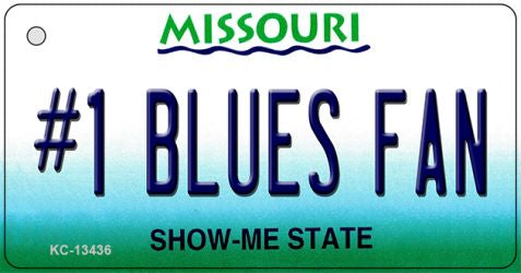Number 1 Blues Fan Novelty Metal Key Chain KC-13436