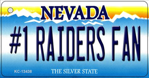 Number 1 Raiders Fan Novelty Metal Key Chain KC-13438