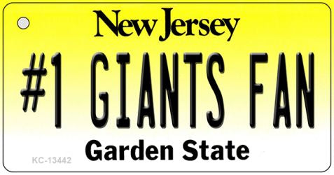Number 1 Giants Fan Novelty Metal Key Chain KC-13442