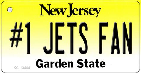 Number 1 Jets Fan Novelty Metal Key Chain KC-13444