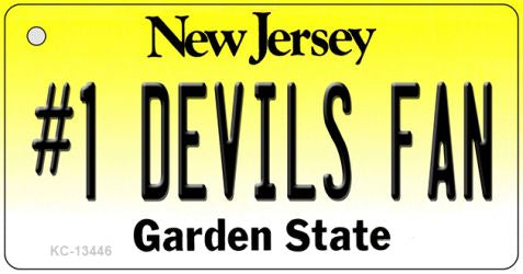 Number 1 Devils Fan Novelty Metal Key Chain KC-13446