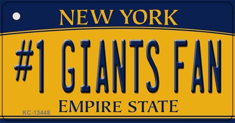 Number 1 Giants Fan Novelty Metal Key Chain KC-13448