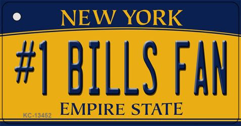 Number 1 Bills Fan Novelty Metal Key Chain KC-13452