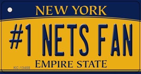 Number 1 Nets Fan Novelty Metal Key Chain KC-13458