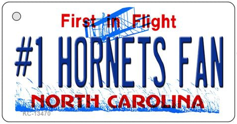 Number 1 Hornets Fan Novelty Metal Key Chain KC-13470