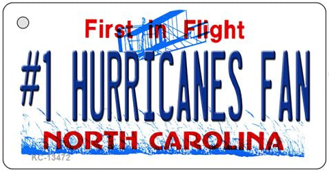 Number 1 Hurricanes Fan Novelty Metal Key Chain KC-13472
