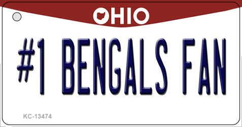 Number 1 Bengals Fan Novelty Metal Key Chain KC-13474