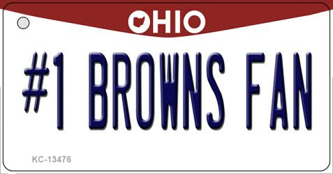 Number 1 Browns Fan Novelty Metal Key Chain KC-13476