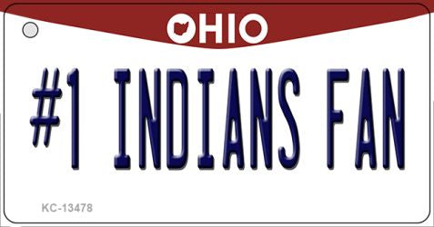 Number 1 Indians Fan Novelty Metal Key Chain KC-13478