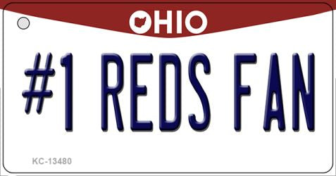 Number 1 Reds Fan Novelty Metal Key Chain KC-13480