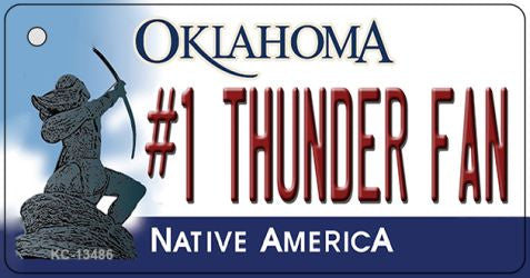 Number 1 Thunder Fan Novelty Metal Key Chain KC-13486