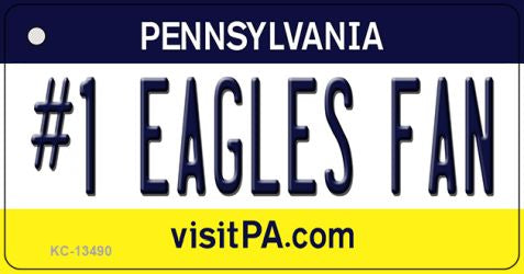 Number 1 Eagles Fan Novelty Metal Key Chain KC-13490
