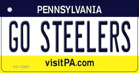 Go Steelers Novelty Metal Key Chain KC-13491