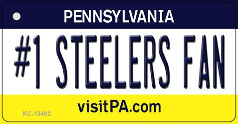 Number 1 Steelers Fan Novelty Metal Key Chain KC-13492