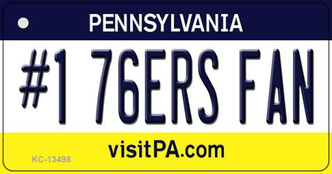 Number 1 76ers Fan Novelty Metal Key Chain KC-13498