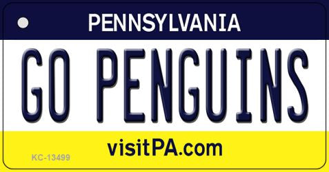 Go Penguins Novelty Metal Key Chain KC-13499