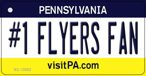 Number 1 Flyers Fan Novelty Metal Key Chain KC-13502