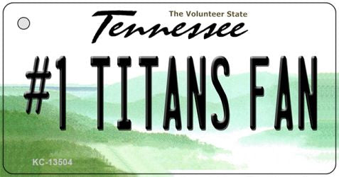 Number 1 Titans Fan Novelty Metal Key Chain KC-13504