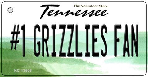 Number 1 Grizzlies Fan Novelty Metal Key Chain KC-13506