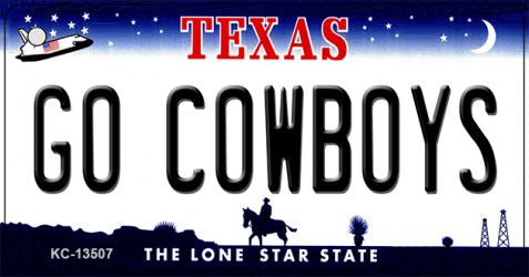 Go Cowboys Novelty Metal Key Chain KC-13507