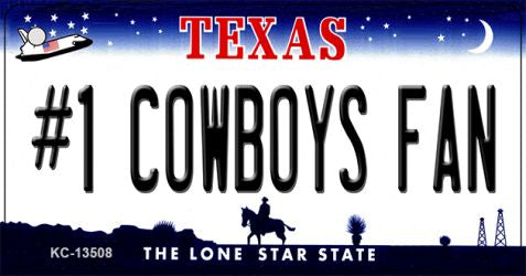 Number 1 Cowboys Fan Novelty Metal Key Chain KC-13508
