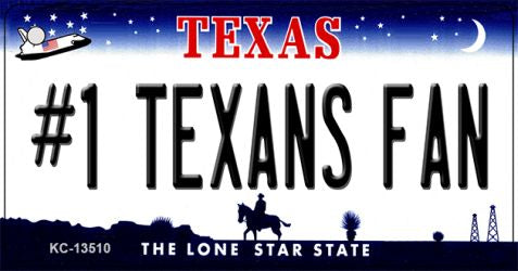 Number 1 Texans Fan Novelty Metal Key Chain KC-13510