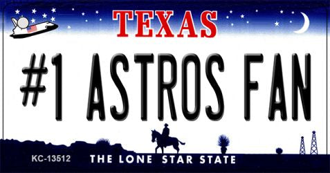 Number 1 Astros Fan Novelty Metal Key Chain KC-13512
