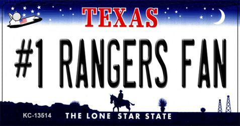 Number 1 Rangers Fan Novelty Metal Key Chain KC-13514