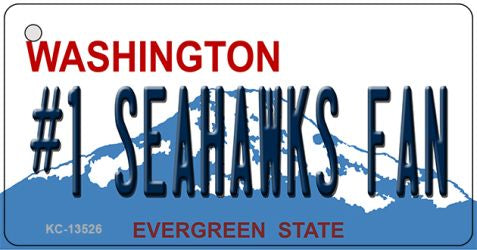 Number 1 Seahawks Fan Novelty Metal Key Chain KC-13526