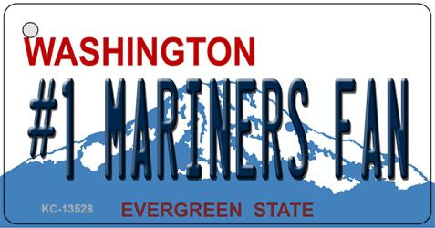 Number 1 Mariners Fan Novelty Metal Key Chain KC-13528