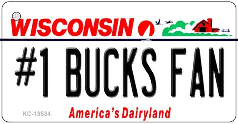 Number 1 Bucks Fan Novelty Metal Key Chain KC-13534
