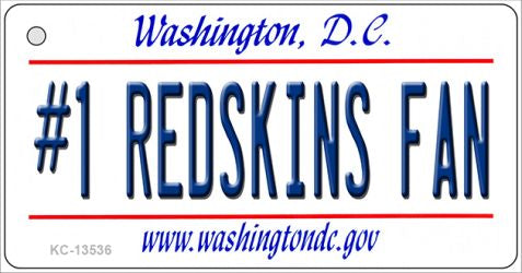Number 1 Redskins Fan Novelty Metal Key Chain KC-13536