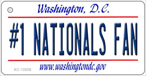 Number 1 Nationals Fan Novelty Metal Key Chain KC-13538