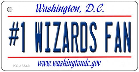 Number 1 Wizards Fan Novelty Metal Key Chain KC-13540
