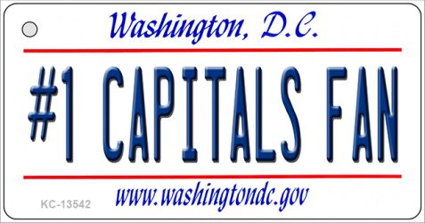 Number 1 Capitals Fan Novelty Metal Key Chain KC-13542