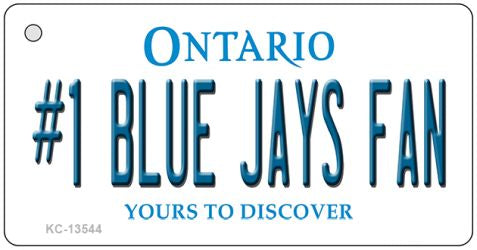Number 1 Blue Jays Fan Novelty Metal Key Chain KC-13544